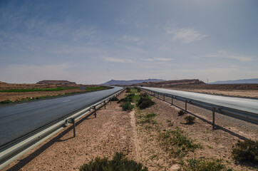 desert road in the countryside, travel bu road