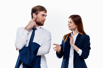 work colleagues communication entrepreneurs office lifestyle light background