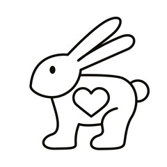 rabbit with heart