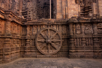 Fototapeta na wymiar Ancient architecture, sculptures and temples of Odisha