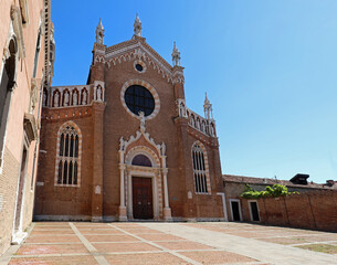 Fototapeta premium church of Venice in Italy called Madonna dell'Orto which in Italian means Our Lady of the garden