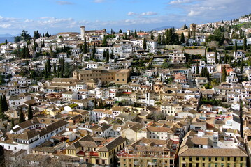 Fototapeta na wymiar Cityscape of Granada city, Andalucia region, Spain 