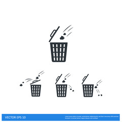 trash bin Icon Vector illustration simple design element