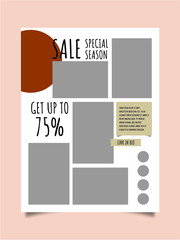 MOOD BOARD DESIGN TEMPLATE FEED FASHION SOCIAL MEDIA