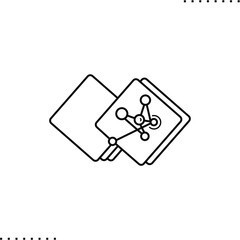 integrated software, neural algorithms vector icon in outlines