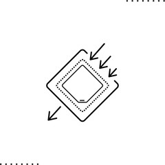 machine-learning, AI algorithm,  automates operational tasks vector icon in outlines