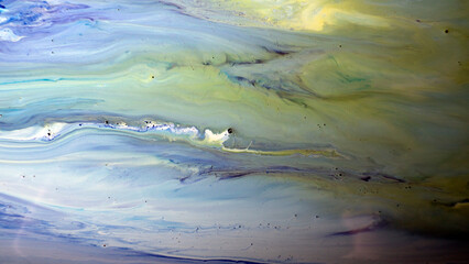 The colors of the aqueous ink are translucent. Abstract multicolored marble texture background