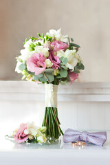 Tender Bride's bouquet with delicate roses