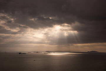 Obraz premium Sunrise Scenery at Queen's Bay, Sanya, China