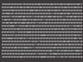 Digital world. Binary code with zeros and ones on a computer screen. Virtual realtiy.