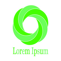 abstract green logo design forming a circle