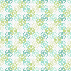 Seamless pattern. Weaving in the Celtic style. Green, blue, gray, white.