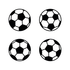 Soccer ball, simple style, icon. Vector illustration isolated on white background
