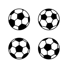 Soccer ball, simple style, icon. Vector illustration isolated on white background