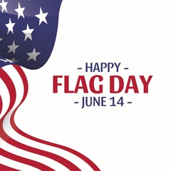 Usa national holiday Flag Day. Patriotic holiday in the United States