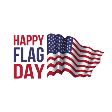 Usa national holiday Flag Day. Patriotic holiday in the United States
