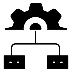 A unique design icon of network management