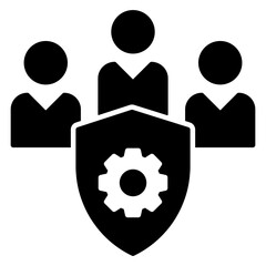 A modern design icon of security management team