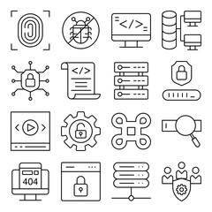 Pack of Smart Security Linear Icons 