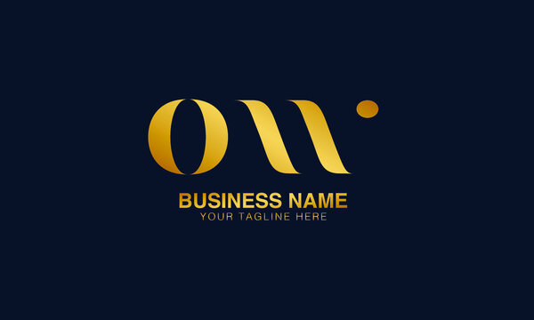 OW O W initial logo | initial based abstract modern minimal creative logo, vector template image. luxury logotype logo, real estate homie logo. typography logo. initials logo.