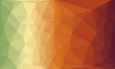 Colorful geometric green and brown background with mosaic design