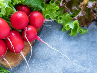 Fresh produce from farmers market, veggies on table.