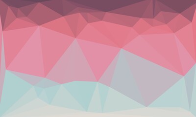 Minimal multicolored polygonal background in light blue and pink colors