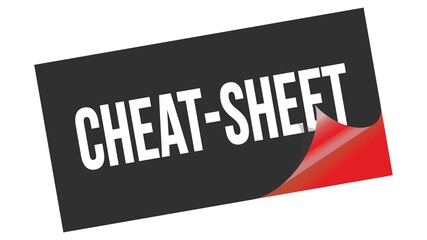 Obraz premium CHEAT-SHEET text on black red sticker stamp.