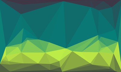 Abstract green background with poly pattern