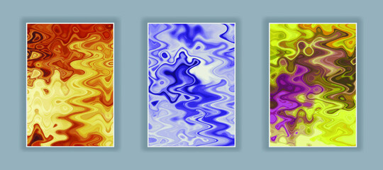 Liquid color trendy texture. Abstract wave and splash effect 