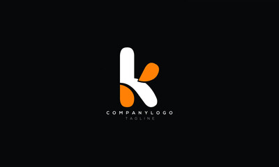 KH HK K AND H Abstract initial monogram letter alphabet logo design
