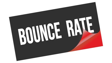 BOUNCE  RATE text on black red sticker stamp.