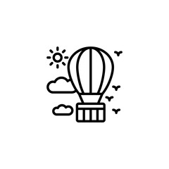 Air Balloon icon in vector. Logotype
