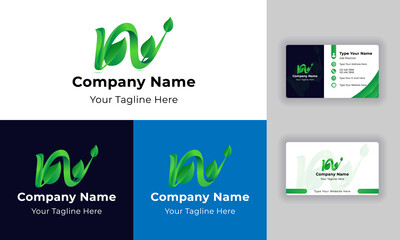 Modern Abstract and Colorful Nature N Letter Logo Design. White and Dark Background Supported With Premium Business Card Design Vector Template. 100% Editable, N Flat-Minimal Typography Logo design.