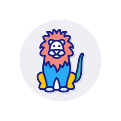 Circus Lion icon in vector. Logotype
