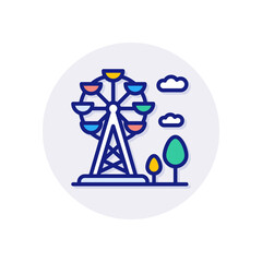 Amusement Park icon in vector. Logotype