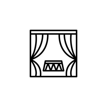 Circus Curtains icon in vector. Logotype
