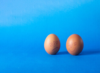 egg drawn by human emotions 