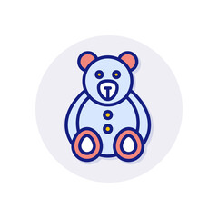 Obraz premium Teddy Bear icon in vector. Logotype