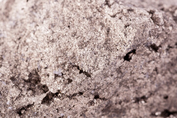 macro pyrite stone on a white background