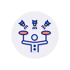 juggling icon in vector. Logotype