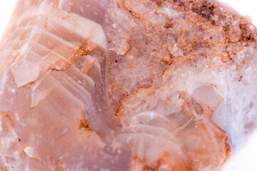 macro mineral dolomite stone on a white background