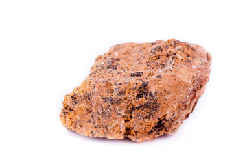 macro mineral stone hemimorphite on a white background