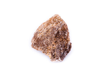 macro mineral stone wulfenite on a white background