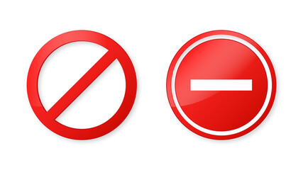 Stop sign icon for warning notifications , Banned icon template