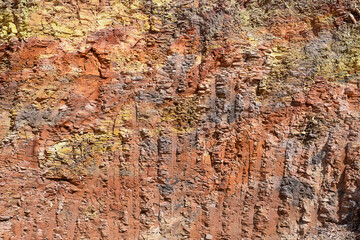 natural oil shale quarry in the countryside