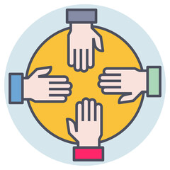 Obraz premium Filled outline icon for unity.