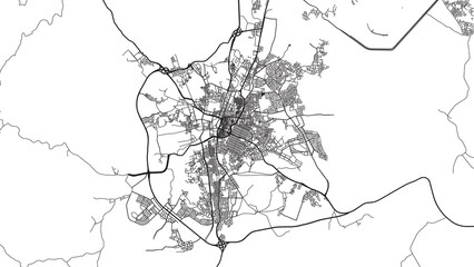 Obraz premium Urban vector city map of Ta'if, Saudi Arabia, Middle East