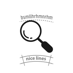 Magnifying glass simple vector icon. Magnifying zoom search isolated icon