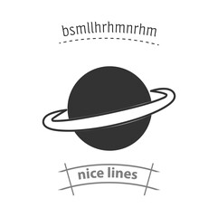 planet simple vector icon. saturn planet isolated icon © Gunel